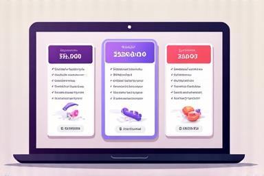 Illustration showing different mobile plans displayed on a screen for comparison.